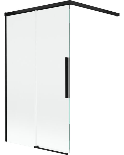 Mexen Rox paravan de cadă cu 2 aripi glisante 100 x 150 cm, transparent, negru - 8C9-100-003-70-00