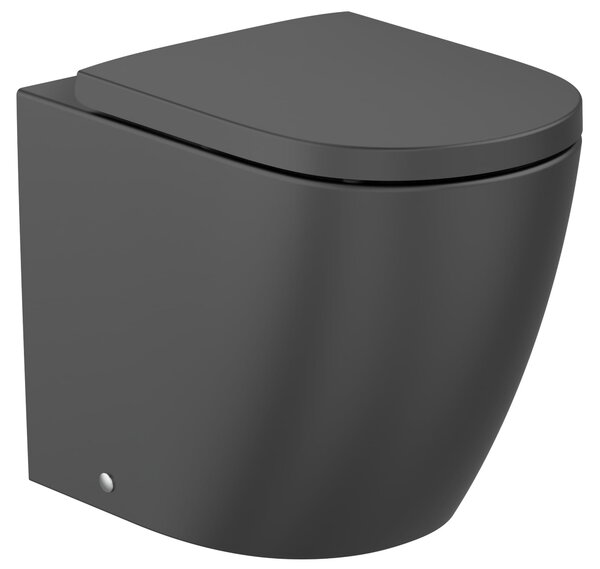 Roca Meridian vas wc stativă fără margine cu spălare turbionară negru mat A347747080