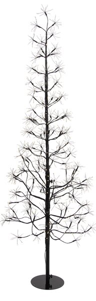 Lampă de podea de Crăciun Neagră Brad 150cm incl. LED cu Timer IP44 - Caspar