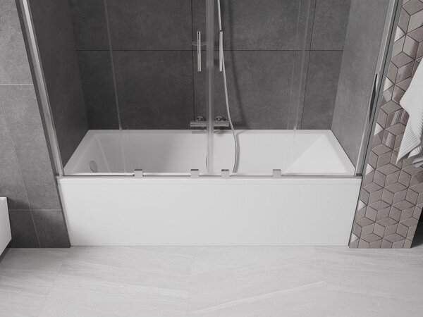 Mexen Velar Duo paravan de cadă cu 2 panouri glisante 190 x 150 cm, transparent, crom - 896-190-000-02-01