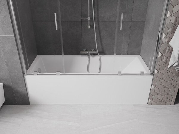 Mexen Velar Duo paravan de cadă cu 2 panouri glisante 190 x 150 cm, transparent, crom - 896-190-000-02-01