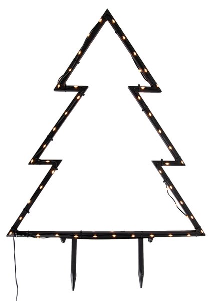 Spotlight de Crăciun negru în formă de brad 54 cm incl. LED IP44 - Kas