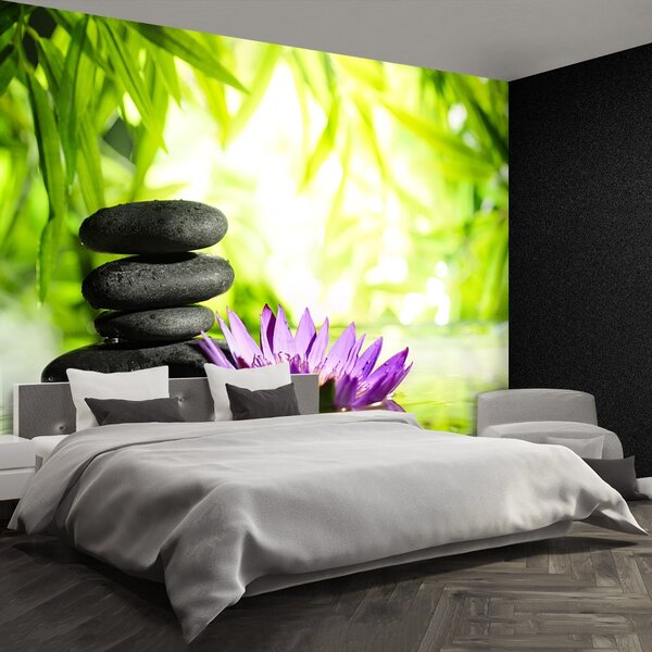 Fototapet Lotus Zen Piatra