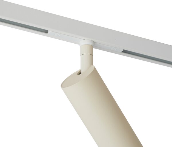 Spot modern bej cu alb pentru sistem de șină monofazat GU10 35mm - Slimline Uzzy