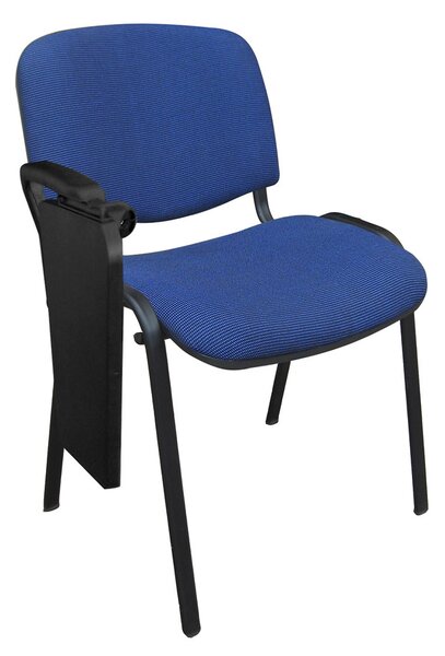 Scaun vizitator GOA BLACK cu masuta, Negru-safir stofa cagliari