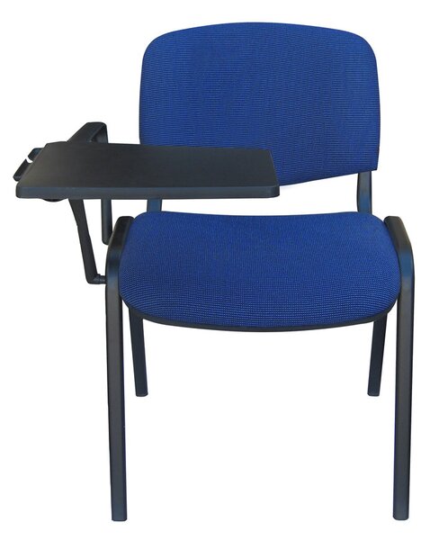 Scaun vizitator GOA BLACK cu masuta, Negru-safir stofa cagliari