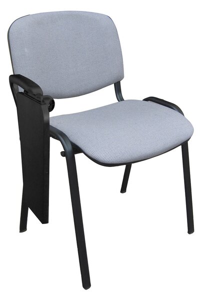 Scaun vizitator GOA BLACK cu masuta, Gri-negru stofa cagliari