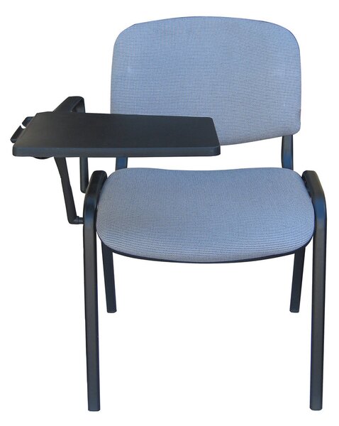 Scaun vizitator GOA BLACK cu masuta, Gri-negru stofa cagliari