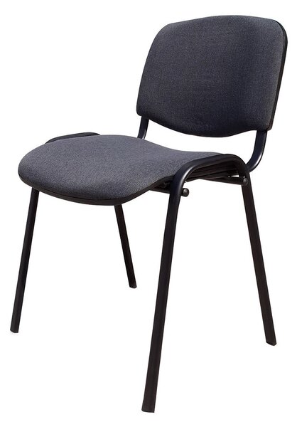 Scaun vizitator GOA BLACK, Gri inchis stofa cagliari