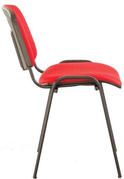 Scaun vizitator GOA BLACK, Rosu stofa cagliari