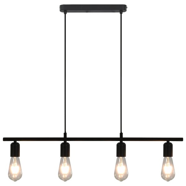 Lampă de tavan, negru, 80 cm, E27