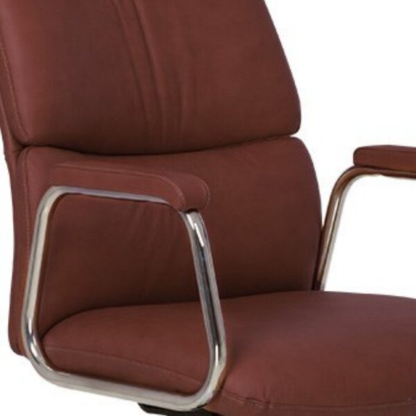 Set 2 scaune directoriale VEGAS, Bordo, piele ecologica