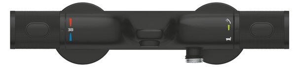 Grohe Precision Feel baterie cadă-duș perete cu termostat negru 347882430
