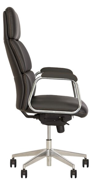 Set 2 scaune directoriale VEGAS, Negru, piele ecologica