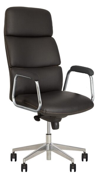 Set 2 scaune directoriale VEGAS, Negru, piele ecologica