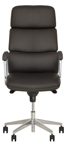 Set 2 scaune directoriale VEGAS, Negru, piele ecologica
