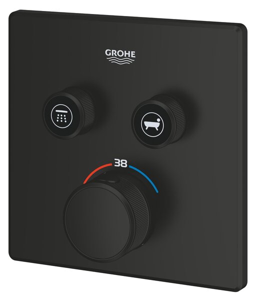 Grohe Grohtherm SmartControl baterie cadă-duș ascuns cu termostat negru 291242430