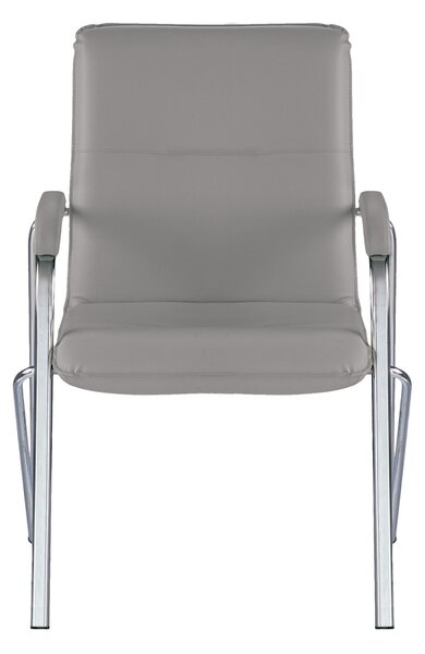 Scaun vizitator MULLER Soft, Gri piele ecologica