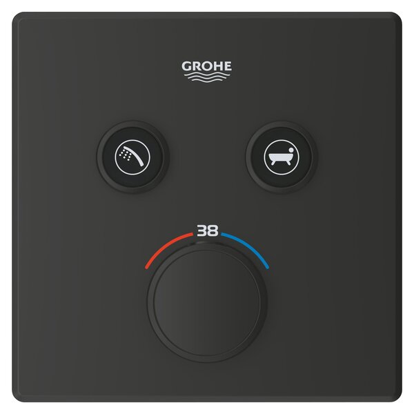 Grohe Grohtherm SmartControl baterie cadă-duș ascuns cu termostat negru 291242430