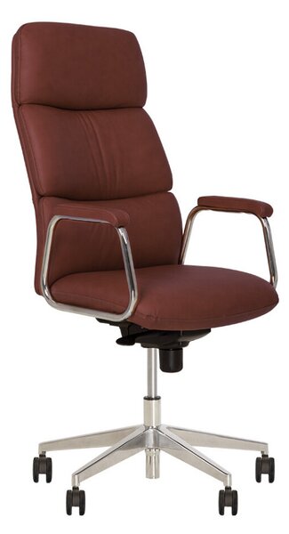 Set 2 scaune directoriale VEGAS, Bordo, piele ecologica