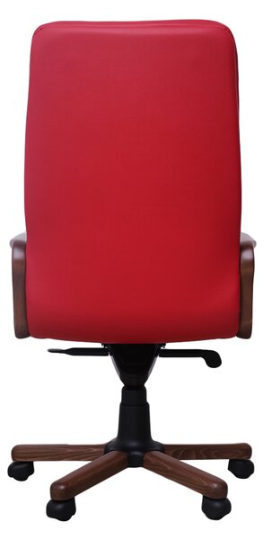 Scaun directorial HAVANA EXTRA, Rosu piele naturala