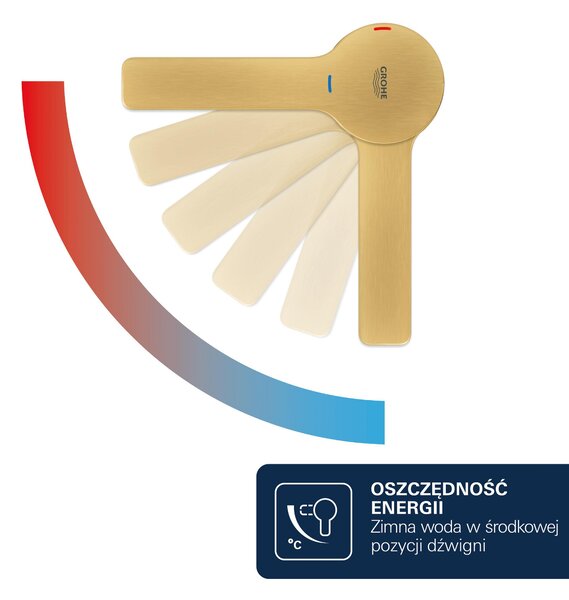 Grohe Lineare baterie lavoar stativ Brushed Cool Sunrise 23790GN1