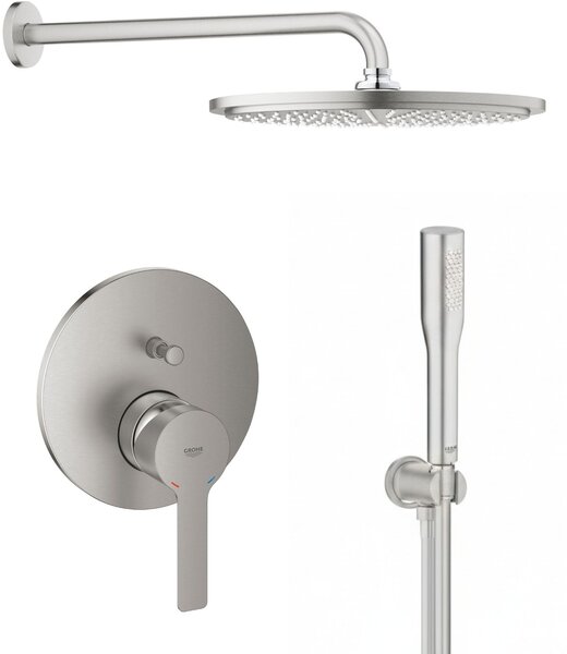 Set cap de duș Grohe Rainshower 26066DC0, baterie cadă-duș Grohe Lineare 24064DC1, 26658DC0, 27400DC0, 28362DC1