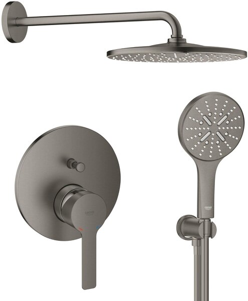 Set cap de duș cu braț Grohe Rainshower 26558AL0, baterie cadă-duș Grohe Lineare 24064AL1, 26574AL0, 26658AL0, 28362A01