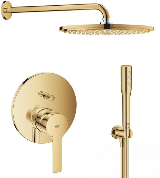 Set cap de duș Grohe Rainshower 26066GL0, baterie cadă-duș Grohe Lineare 24064GL1, 26658GL0, 27400GL0, 28362GL1