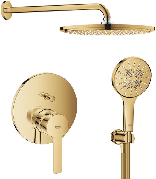 Set cap de duș Grohe Rainshower 26066GL0, baterie cadă-duș Grohe Lineare 24064GL1, 26574GL0, 26658GL0, 28362GL1