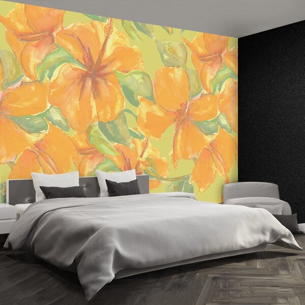 Fototapet galben Hibiscus