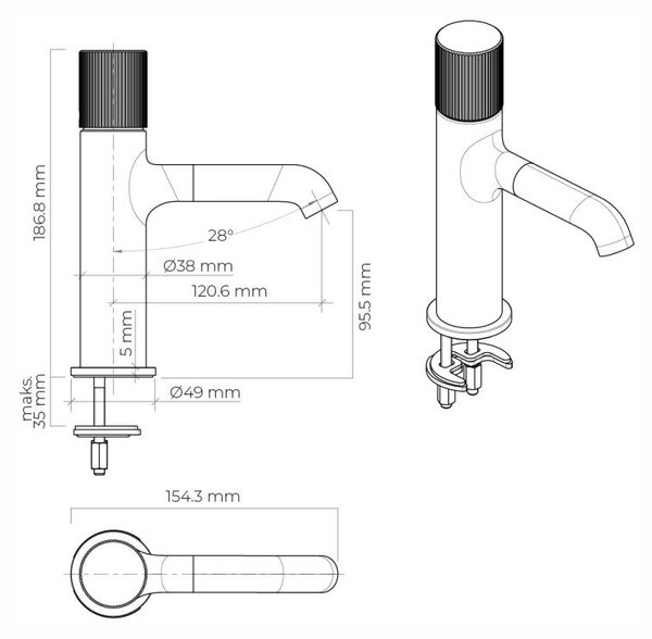 Oltens Hamnes baterie lavoar stativ cupru periat 32202610