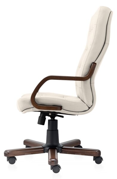 Scaun directorial ATLAS EXTRA piele naturala, Crem