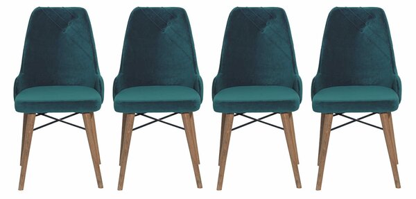 Set 4 scaune Aris N. verde smarald