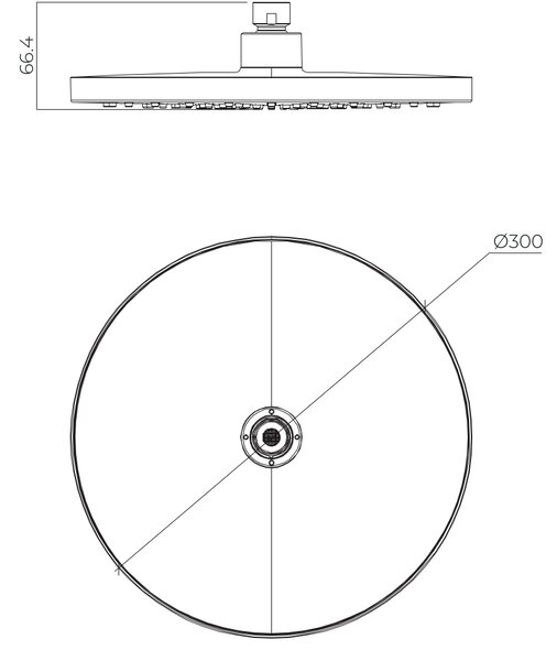 Oltens Alvo cap de duș 30x30 cm rotund crom 37011100