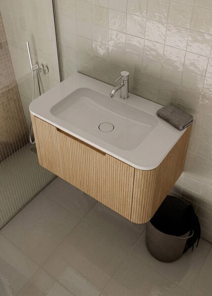 Oltens Hamnes lavoar 60x46.1 cm dreptunghiular mobilier alb luciu 40212000