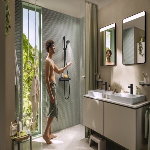 Hansgrohe ShowerTablet Select baterie de duș perete cu termostat negru 13158670
