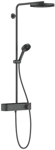 Hansgrohe Pulsify S set de duș perete cu termostat cu duș de ploaie crom-negru 24220340