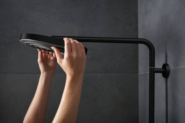 Hansgrohe Pulsify S Puro set de duș perete cu termostat cu duș de ploaie negru 24223670