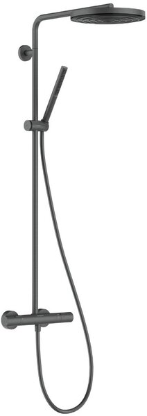 Hansgrohe Pulsify S Puro set de duș perete cu termostat cu duș de ploaie crom-negru 24223340