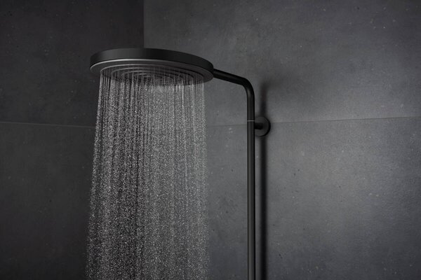 Hansgrohe Pulsify S Puro set de duș perete cu termostat cu duș de ploaie negru 24223670