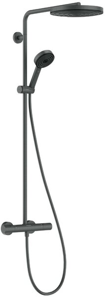 Hansgrohe Pulsify S set de duș perete cu termostat cu duș de ploaie crom-negru 24236340