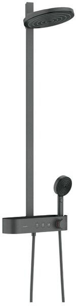 Hansgrohe Pulsify S set de duș perete cu termostat cu duș de ploaie crom-negru 24240340