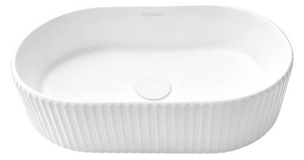 Oltens Hamnes lavoar 51x32 cm ovale de blat alb luciu 40331000