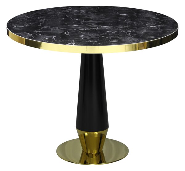 Set Masă Berlin Gold Negru cu 4 Scaune Elira Verde