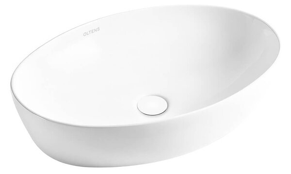 Oltens Svale lavoar 62.5x42 cm ovale de blat alb luciu 40334000