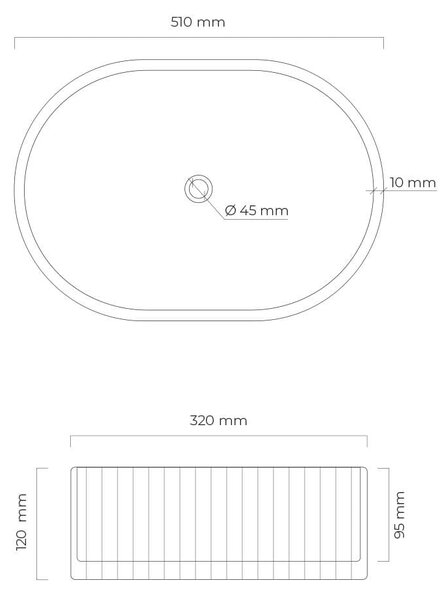 Oltens Hamnes lavoar 51x32 cm ovale de blat alb luciu 40331000