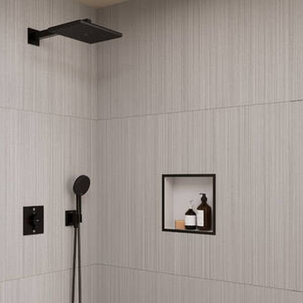 Hansgrohe Raindance Alive Q set de duș ascuns cu termostat cu duș de ploaie negru 24620340
