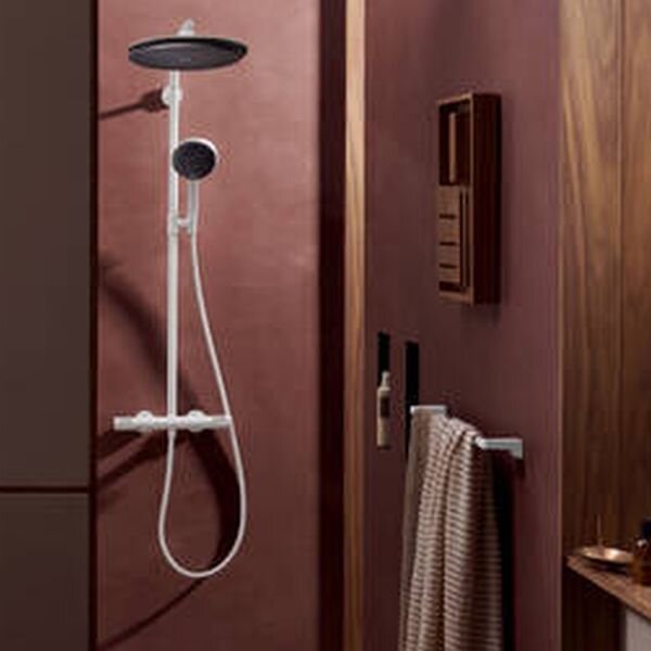 Hansgrohe Raindance Alive S set de duș perete cu termostat cu duș de ploaie alb 24594700
