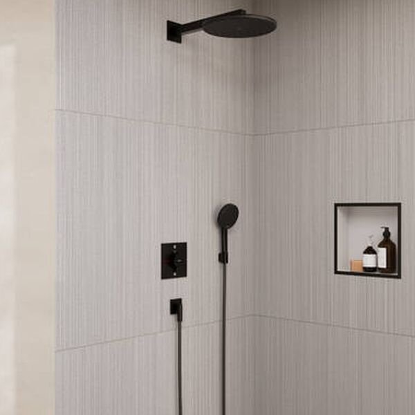 Hansgrohe Raindance Alive S set de duș ascuns cu termostat cu duș de ploaie negru 24630340